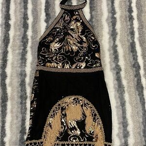 12th Tribe Tassel and Sequin Dress great for New Years Eve.